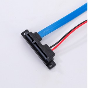SATA7+15電腦硬盤數(shù)據(jù)連接線SATA22p彎頭硬盤數(shù)據(jù)線